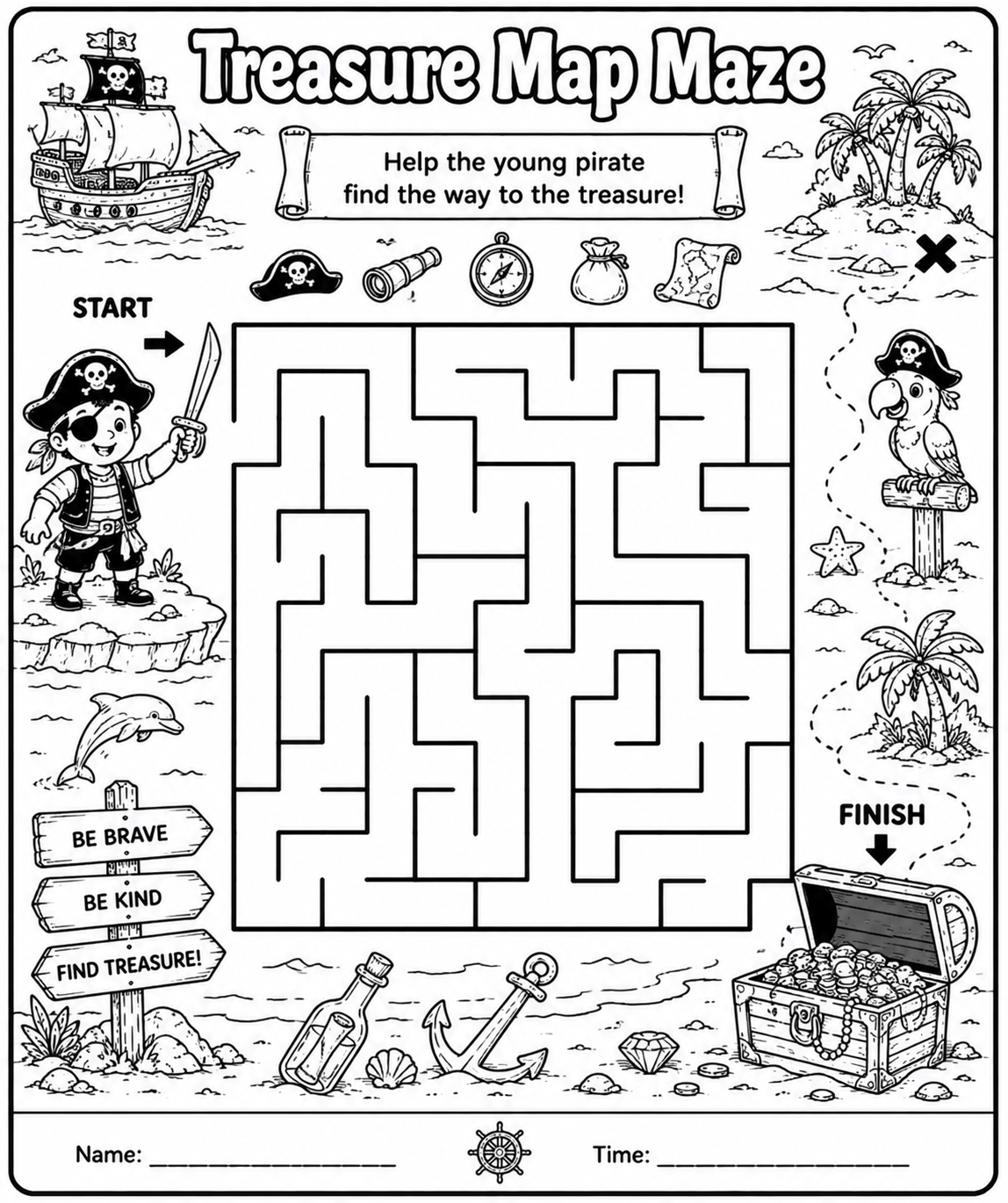Maze worksheet preview